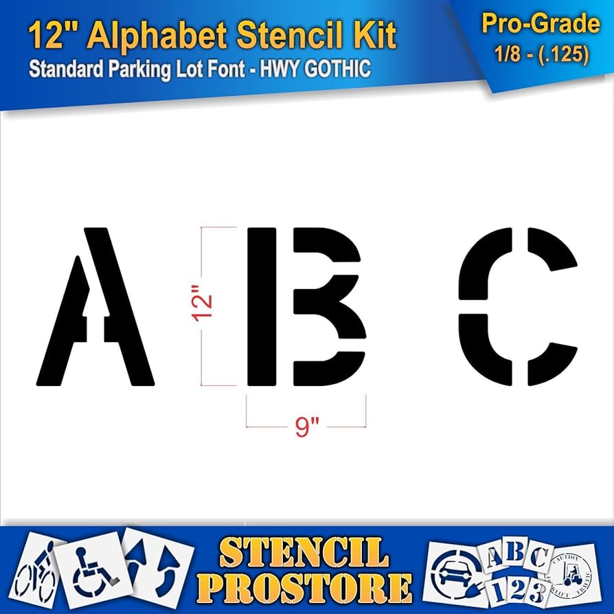 Amazon.co.jp: 舗装ステンシル - 12インチ アルファベットキット